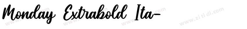 Monday Extrabold Ita字体转换